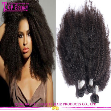 2016 En Gros Top Qualité Mongol Afro Crépus Extensions de Cheveux Humains Full Cuticle Afro Crépus Bouclés Tressage Cheveux